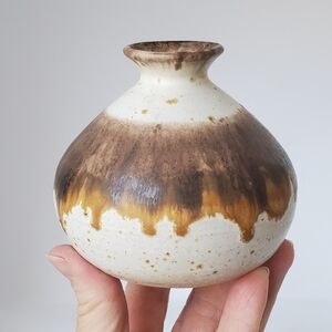 Signed Kamo Pottery Vase from Denmark Vintage MCM Piece Danish Pottery EUC